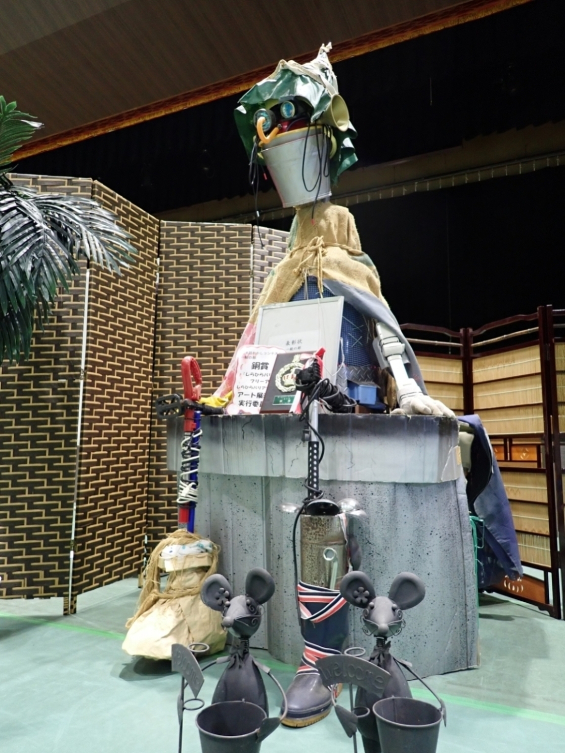 展示紹介されていた廃材創作作品