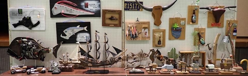 展示紹介されていた廃材創作作品