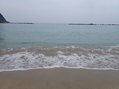 浜に寄せる波