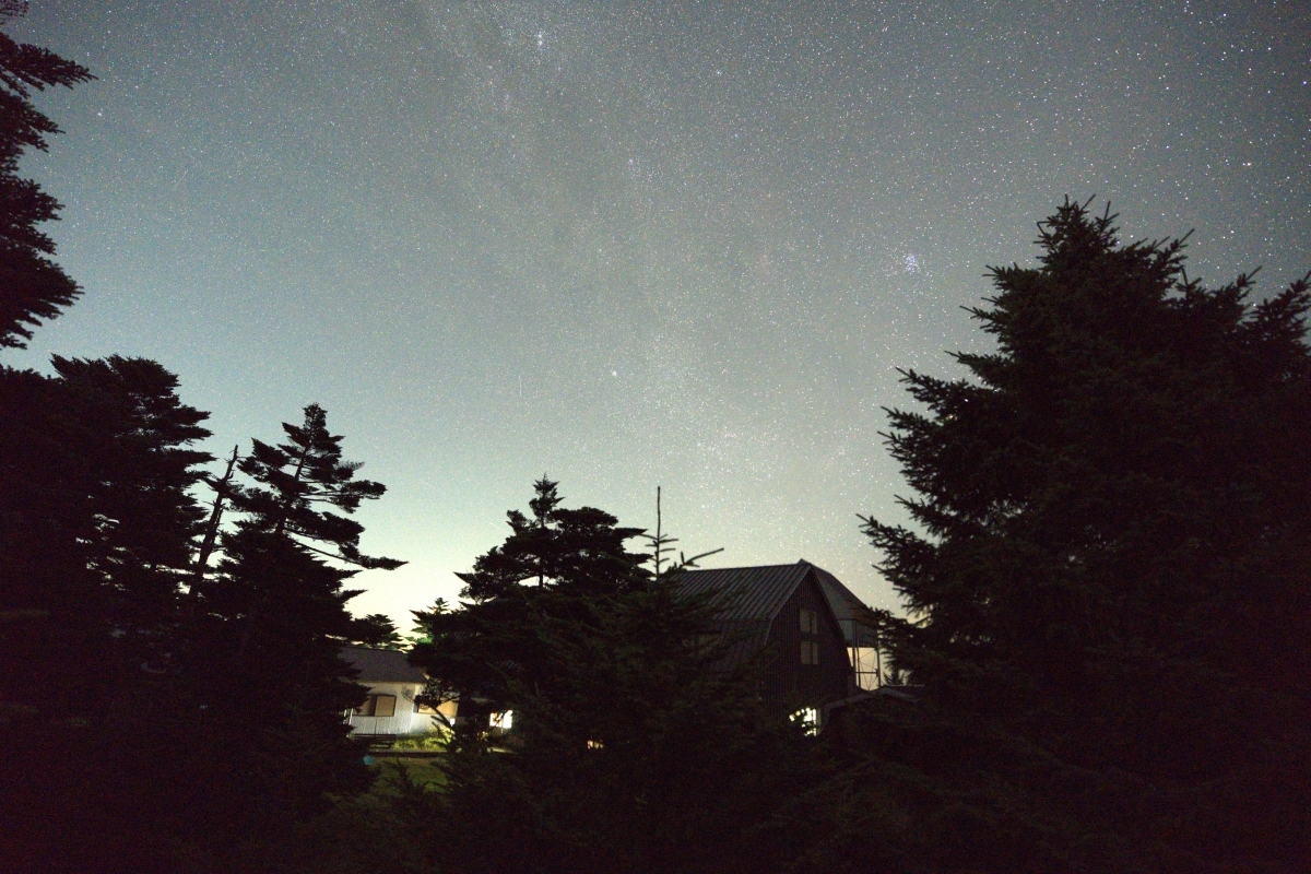 弥山からみた北の星空