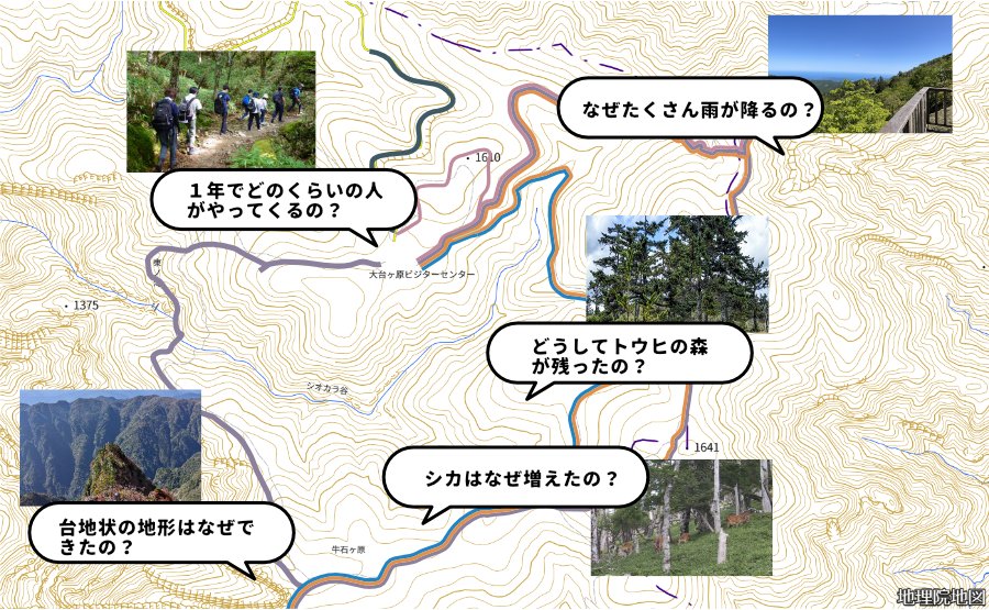 東大台のマップ