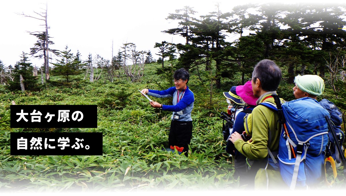 大台ヶ原登録ガイドによるガイドツアーの様子